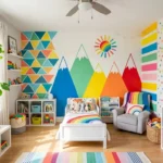 10 Easy Wall Painting Ideas for Kids’ Rooms Using Simple Tape Hacks & Bright Happy Colors