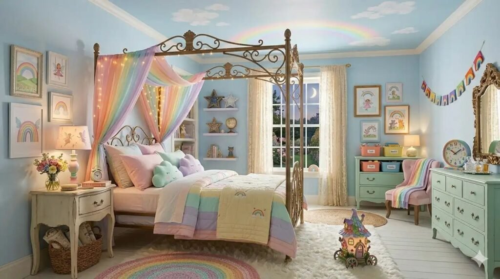 15 Stunning Kids Room Designs & Girls Bedroom Ideas Inspired by Soft Fairy Magic & Cozy Canopies