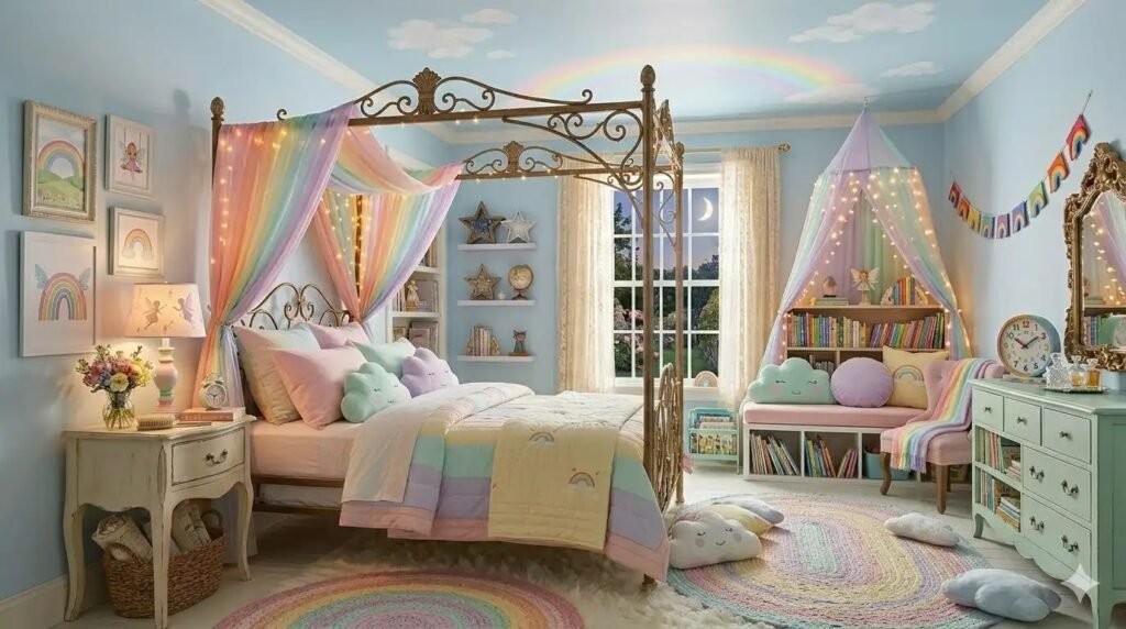 15 Stunning Kids Room Designs & Girls Bedroom Ideas Inspired by Soft Fairy Magic & Cozy Canopies