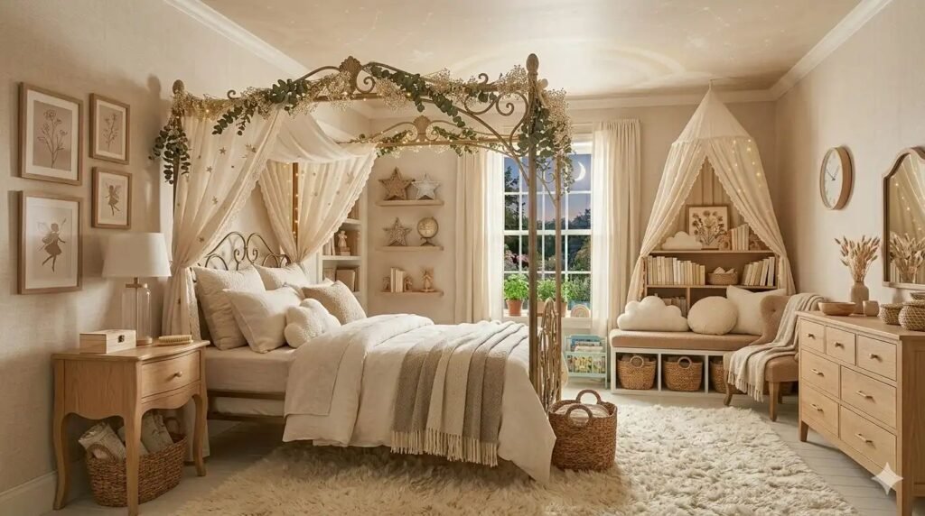 15 Stunning Kids Room Designs & Girls Bedroom Ideas Inspired by Soft Fairy Magic & Cozy Canopies