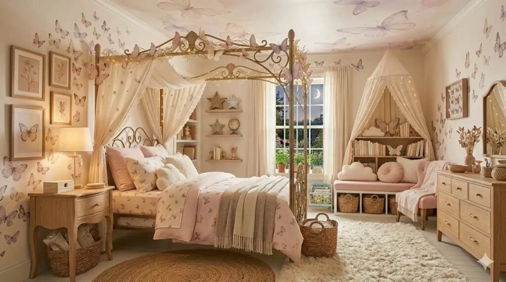 15 Stunning Kids Room Designs & Girls Bedroom Ideas Inspired by Soft Fairy Magic & Cozy Canopies