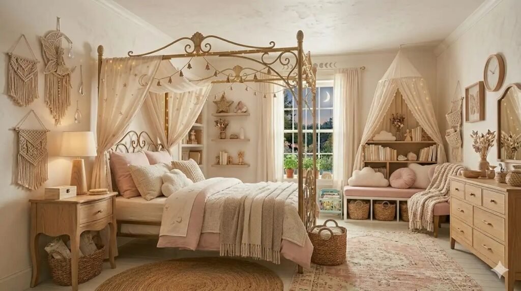 15 Stunning Kids Room Designs & Girls Bedroom Ideas Inspired by Soft Fairy Magic & Cozy Canopies