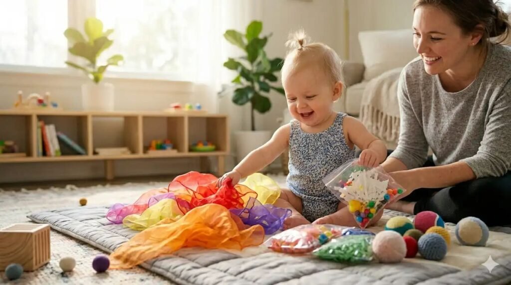 13 Brilliant Sensory Activities for Babies That Turn Everyday Items Into Brain-Building Magic 13 Brilliant Sensory Activities for Babies That Turn Everyday Items Into Brain-Building Magic
