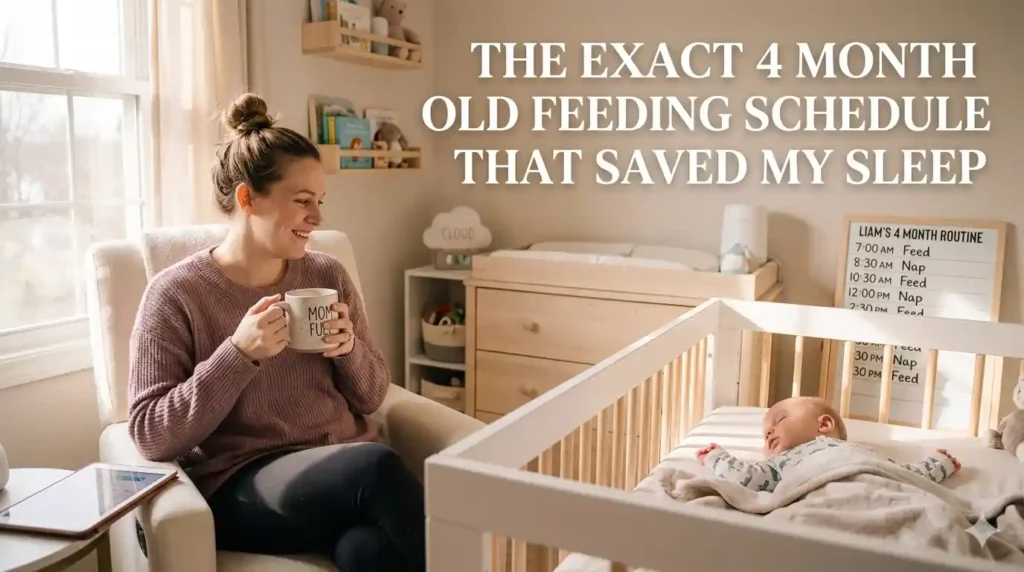 The Exact 4 Month Old Feeding Schedule That Saved My Sleep