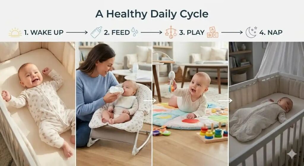 The Exact 4 Month Old Feeding Schedule That Saved My Sleep