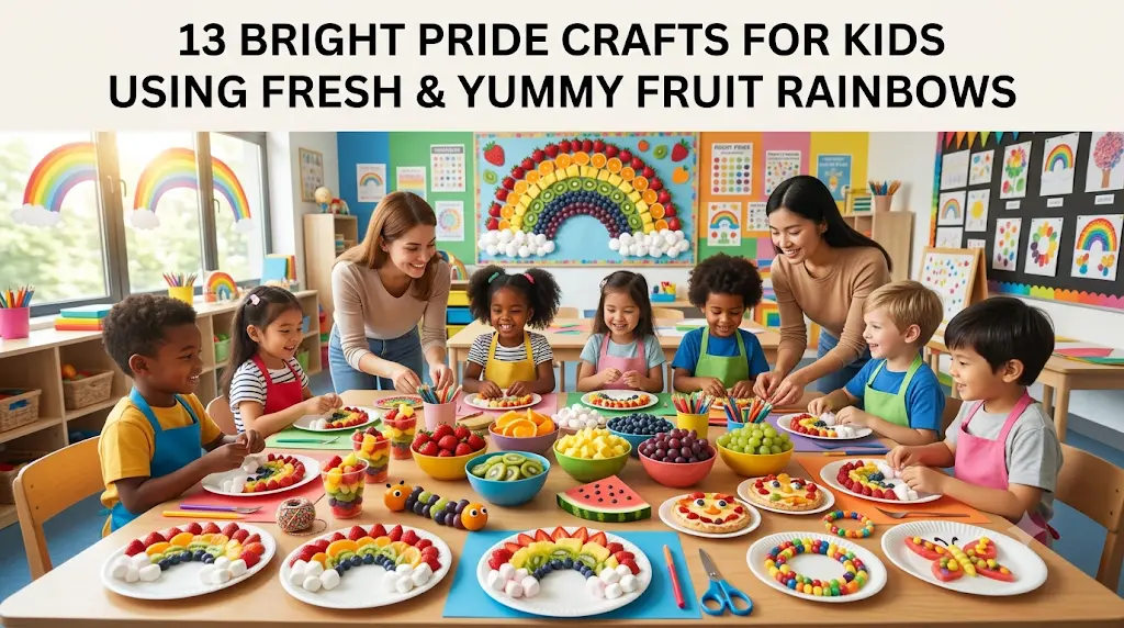 13 Bright Pride Crafts for Kids Using Fresh & Yummy Fruit Rainbows