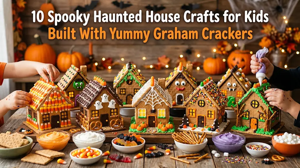 10 Spooky Haunted House Crafts for Kids Built With Yummy Graham Crackers