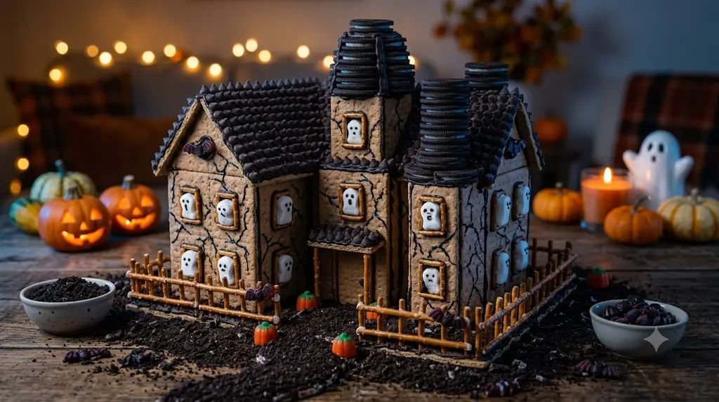 10 Spooky Haunted House Crafts for Kids Built With Yummy Graham Crackers