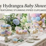11 Tasty Hydrangea Baby Shower Ideas Featuring Stunning Piped Cupcakes