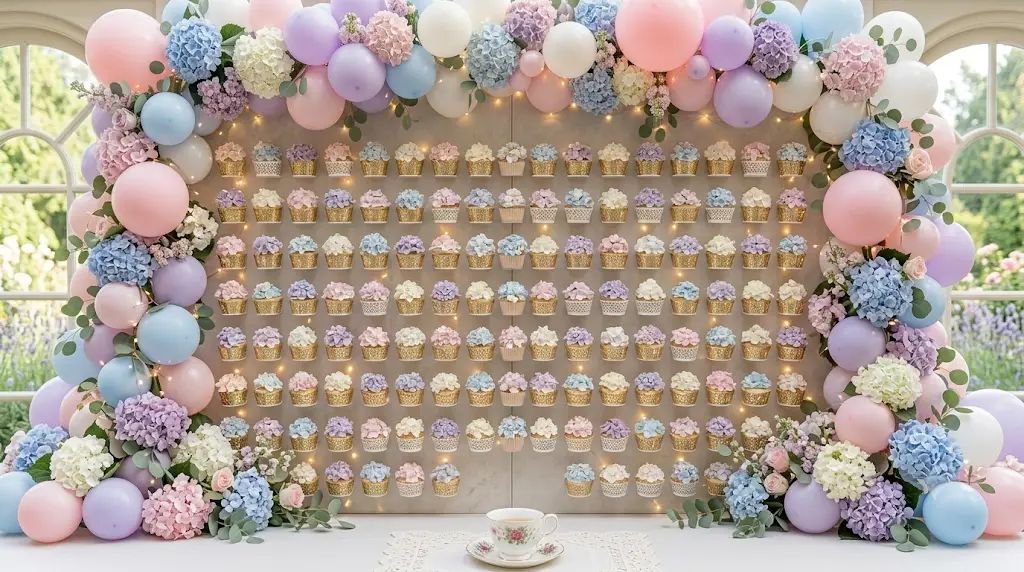 11 Tasty Hydrangea Baby Shower Ideas Featuring Stunning Piped Cupcakes