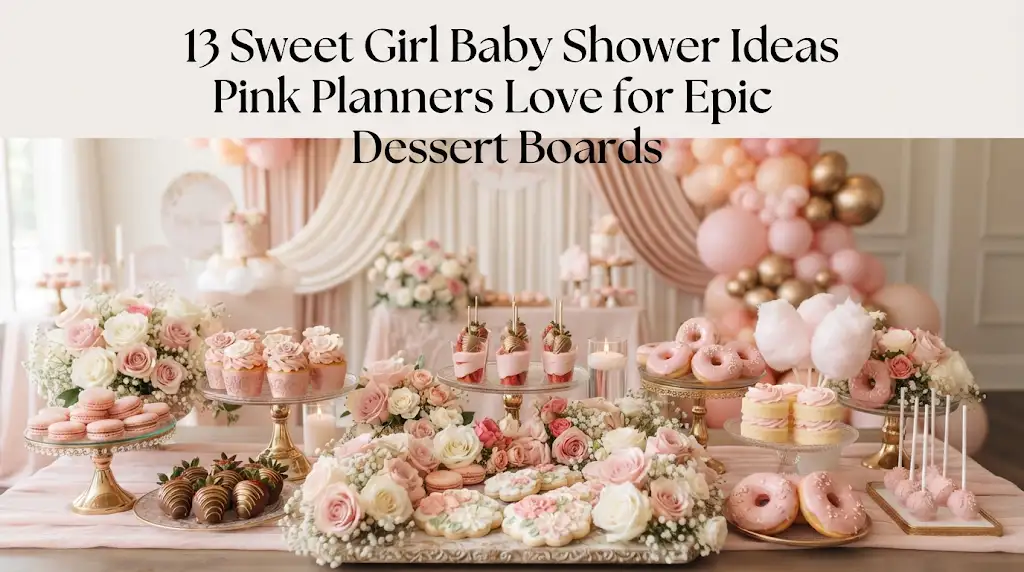 13 Sweet Girl Baby Shower Ideas Pink Planners Love for Epic Dessert Boards
