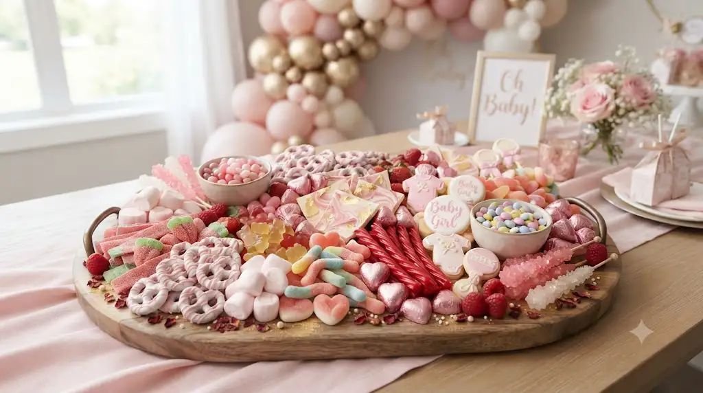 13 Sweet Girl Baby Shower Ideas Pink Planners Love for Epic Dessert Boards