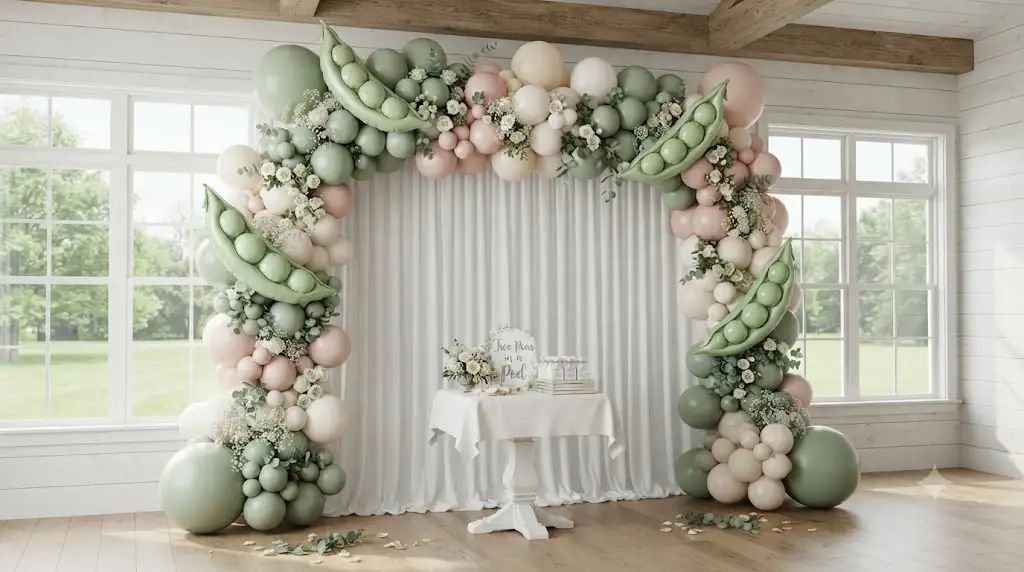 11 Sweet Twin Girls Baby Shower Ideas Featuring Cute 'Two Peas' Macarons