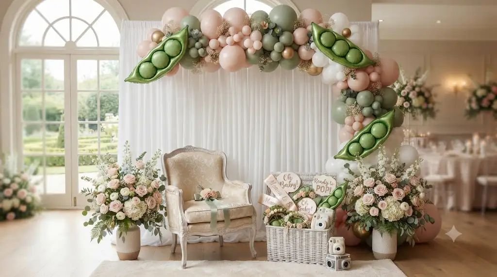 11 Sweet Twin Girls Baby Shower Ideas Featuring Cute 'Two Peas' Macarons