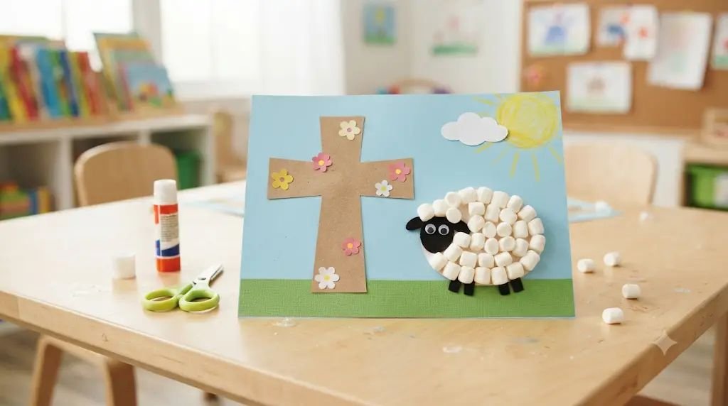 11 Fun Baptism Crafts for Kids Built With Fluffy Marshmallow Sheep