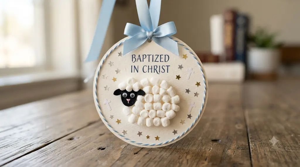 11 Fun Baptism Crafts for Kids Built With Fluffy Marshmallow Sheep