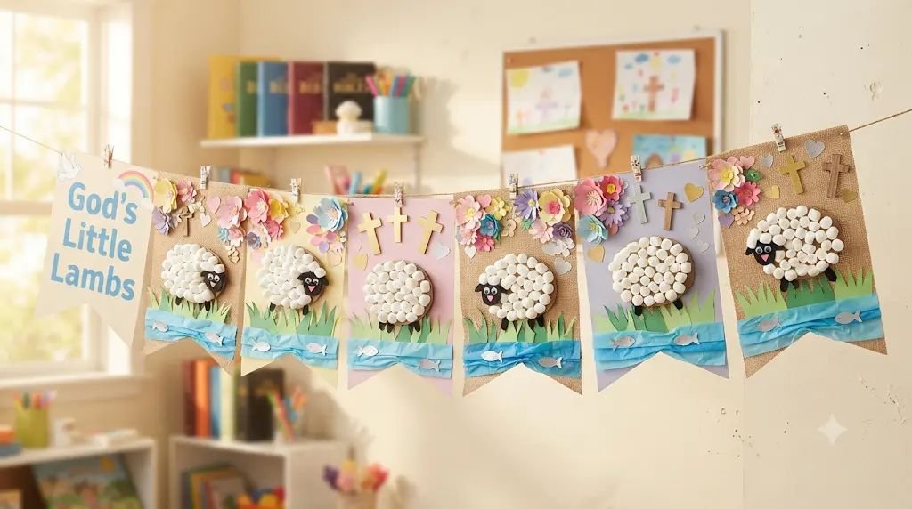 11 Fun Baptism Crafts for Kids Built With Fluffy Marshmallow Sheep