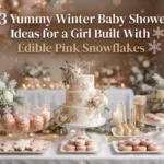 13 Yummy Winter Baby Shower Ideas for a Girl Built With Edible Pink Snowflakes