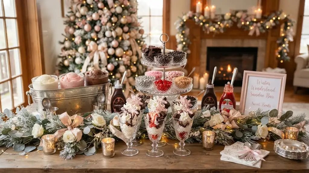 13 Yummy Winter Baby Shower Ideas for a Girl Built With Edible Pink Snowflakes