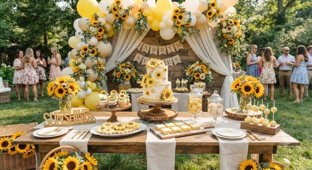 13 Sweet Sunshine Baby Shower Ideas Inspired by Bright Edible Sunflowers