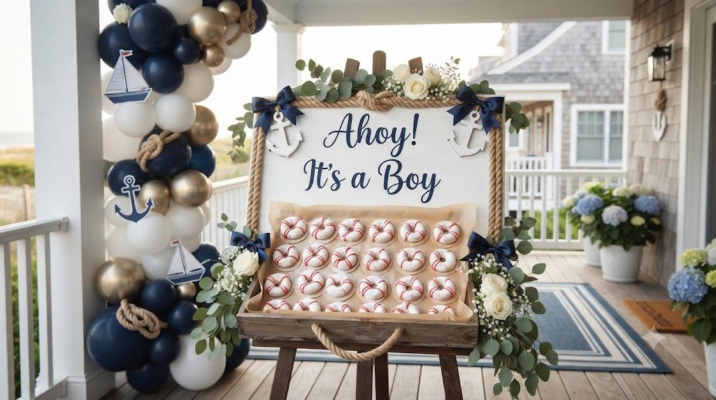 10 Sweet Ahoy It's a Boy Baby Shower Ideas Built With Yummy Donut Lifesavers