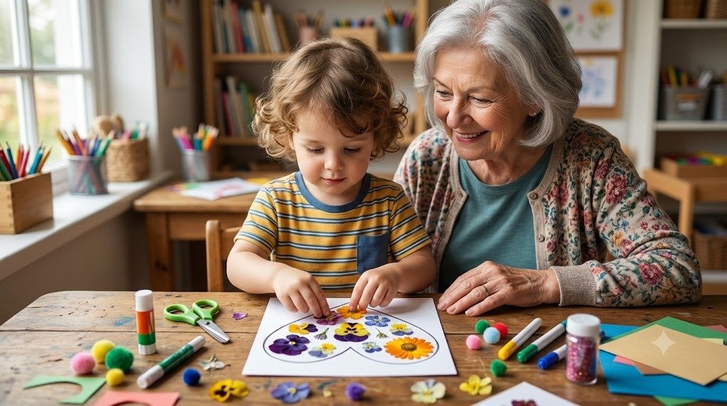 11 Sweet Grandma Mothers Day Crafts for Kids Inspired by Edible Flowers