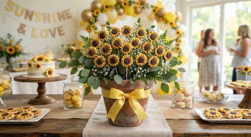 13 Sweet Sunshine Baby Shower Ideas Inspired by Bright Edible Sunflowers