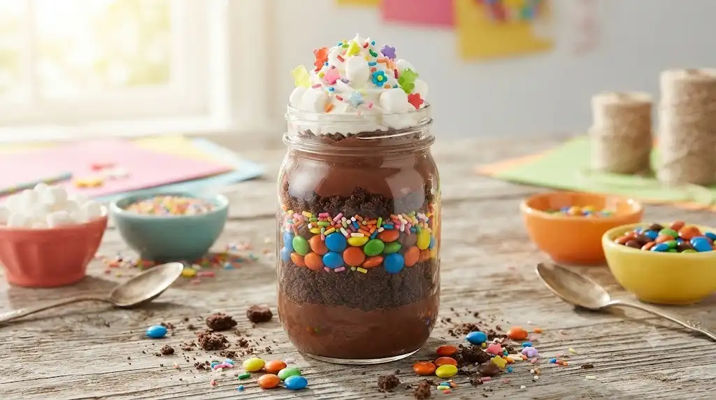 13 Fun Jar Crafts for Kids Featuring Edible Chocolate Terrariums