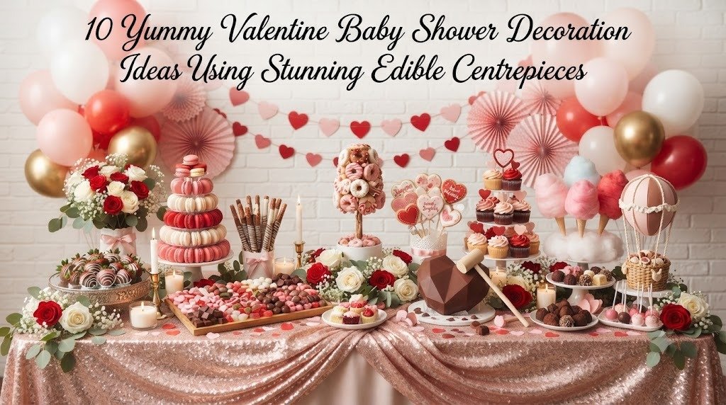 10 Yummy Valentine Baby Shower Decoration Ideas Using Stunning Edible Centrepieces