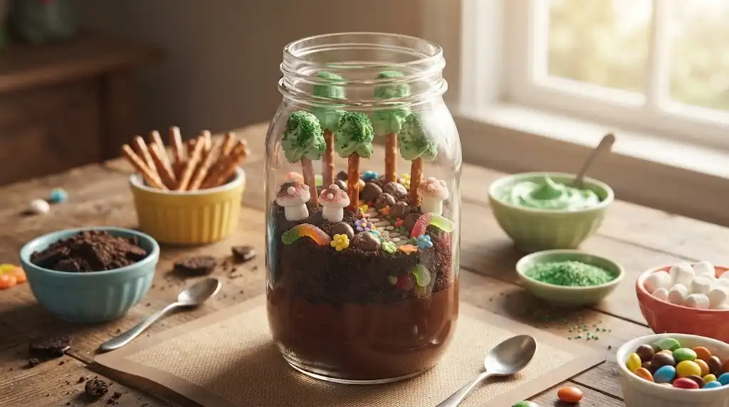 13 Fun Jar Crafts for Kids Featuring Edible Chocolate Terrariums