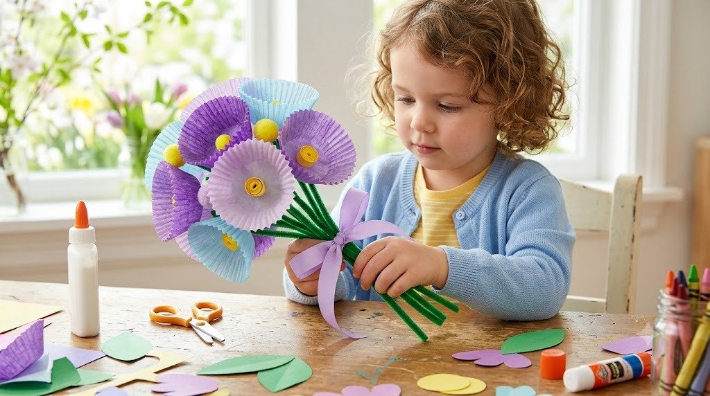 11 Sweet Grandma Mothers Day Crafts for Kids Inspired by Edible Flowers