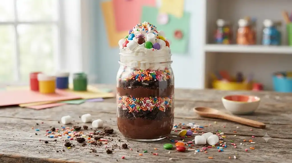 13 Fun Jar Crafts for Kids Featuring Edible Chocolate Terrariums