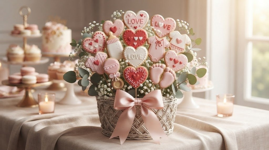 10 Yummy Valentine Baby Shower Decoration Ideas Using Stunning Edible Centrepieces