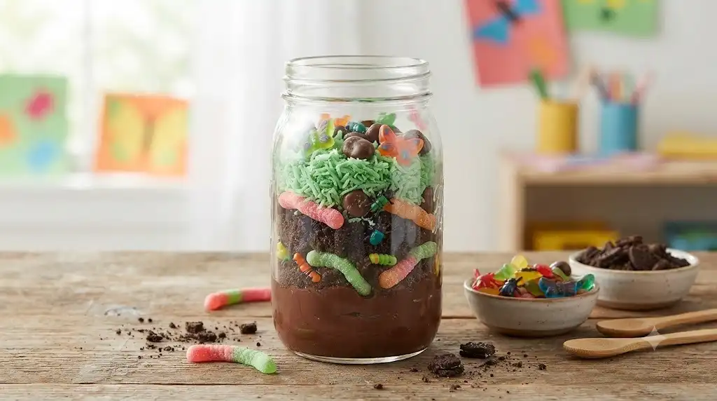 13 Fun Jar Crafts for Kids Featuring Edible Chocolate Terrariums