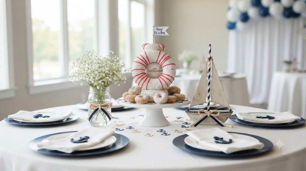 10 Sweet Ahoy It's a Boy Baby Shower Ideas Built With Yummy Donut Lifesavers